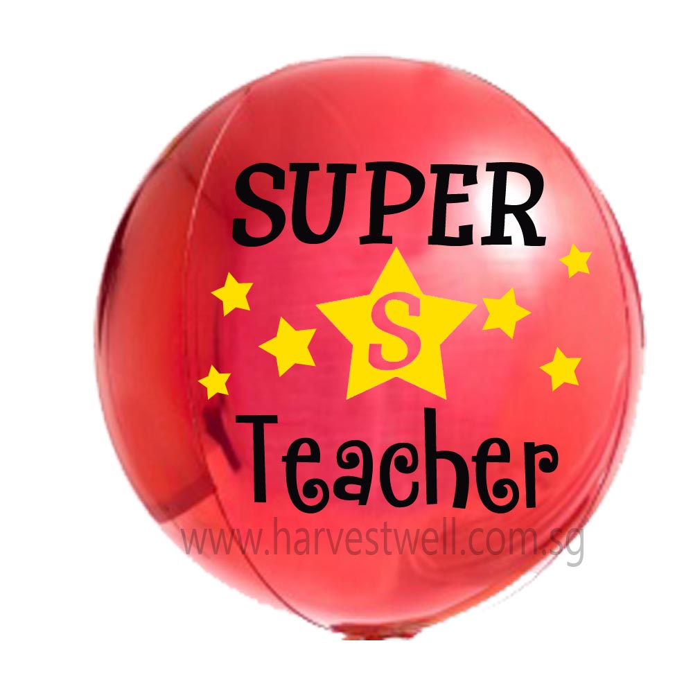 Customised Teacher's Day ORBZ Balloon Singapore